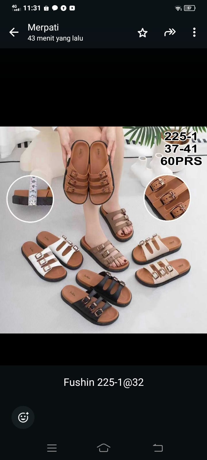 sandal ban3 cewek porto lady (satu ukuran)