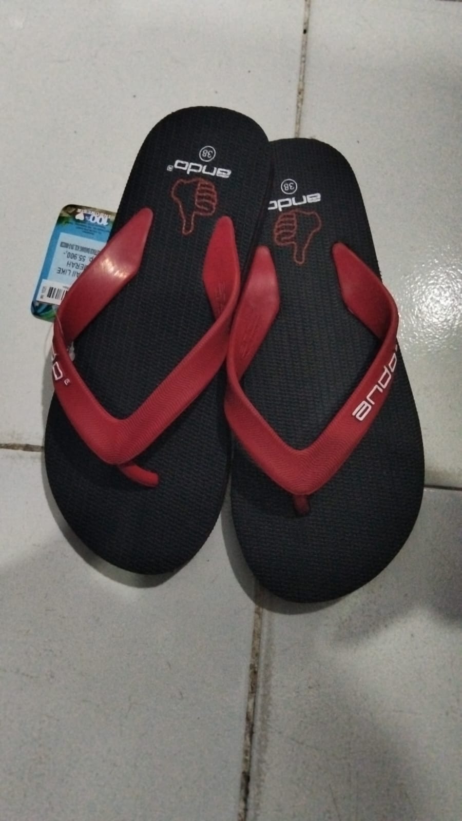sandal ando hawai like merah
