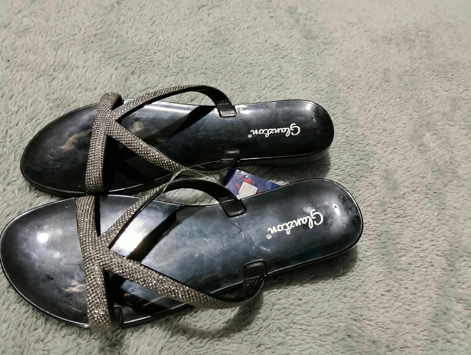 sandal slop tali bling glanz