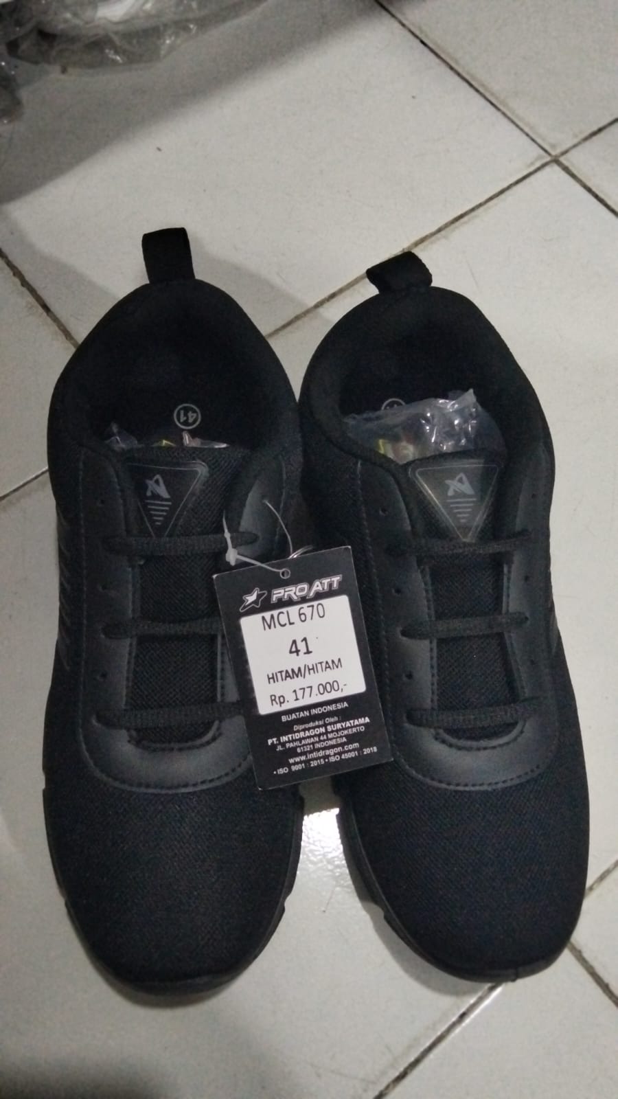 sepatu pro att MCL (L) hitam hitam